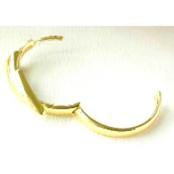 NWT Kendra Scott Bolt 14kt Gold Plates Huggie Hoop
Earrings Edgy Gift Rock Music - Picture 9 of 9